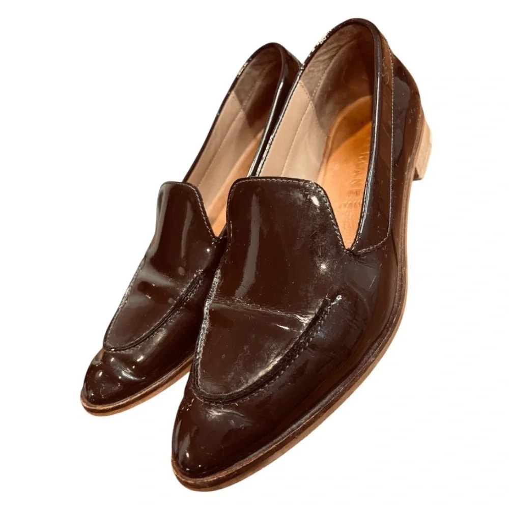 Everlane The Modern Loafer Women’s Brown Patent Leather Loafers Size 9 1/2